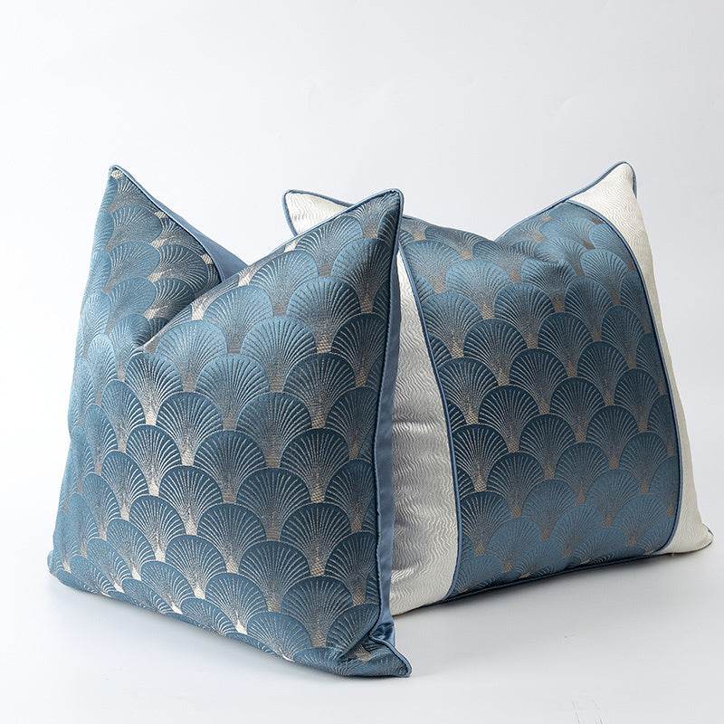 Elegant Blue And White Patchwork Cushions For Living Room - Killer Products