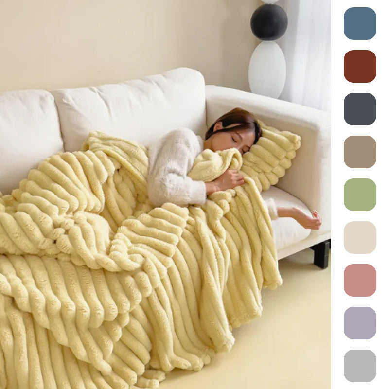 Soft Wind Bubble Velvet Blanket: Luxurious Double-Sided Warm Comfort - Killer Products