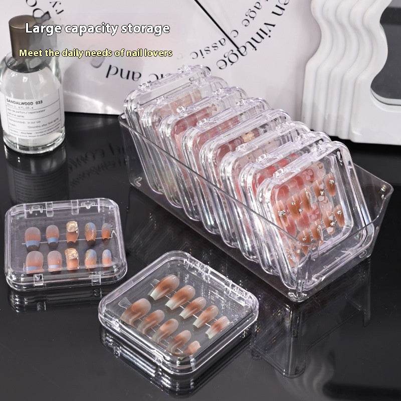 Transparent Manicure Nail Box: Elegant Handmade Dustproof Storage Solution - Killer Products
