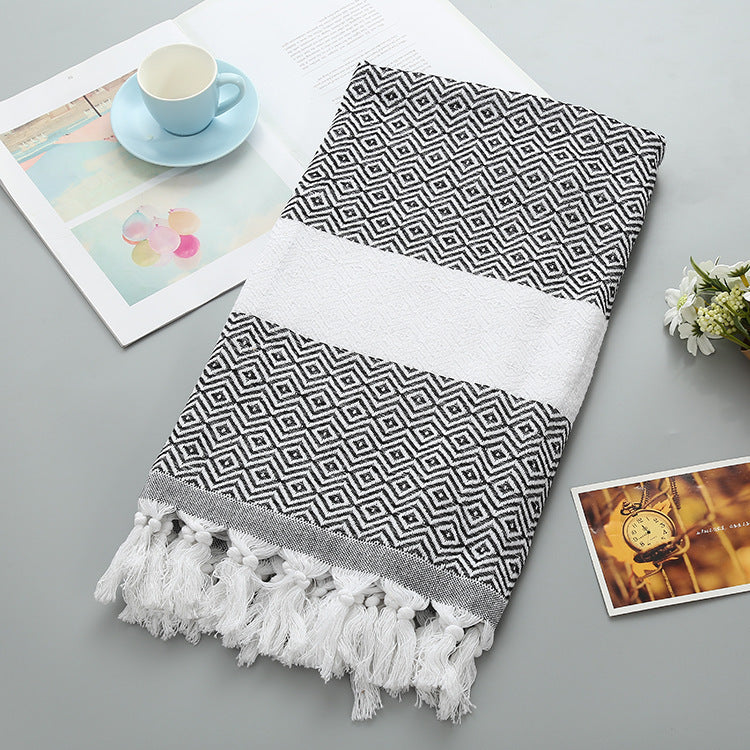 Luxurious Handmade Tassel Blanket Turkish Beach Towel – Vibrant Colors - Killer Products