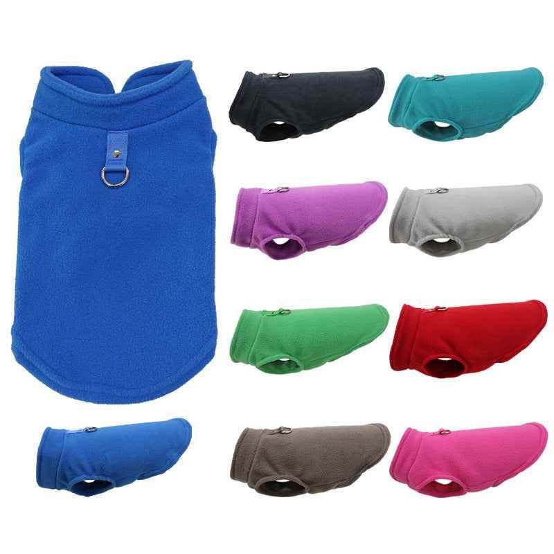 Cozy Pet Clothes Dog Thickened Solid Color Polar Fleece - Killer Products