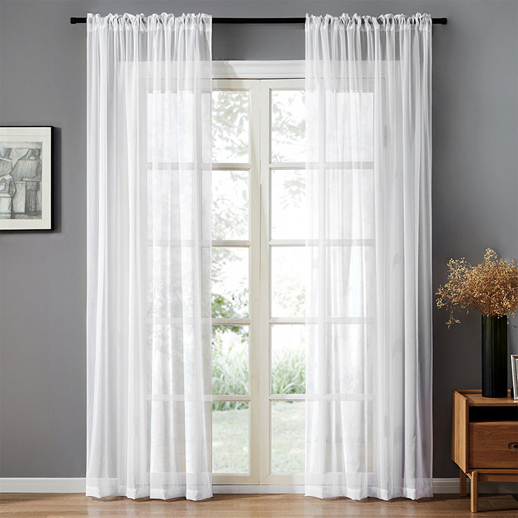 Modern And Simple Pure Color Cotton Linen Light Curtain - Killer Products
