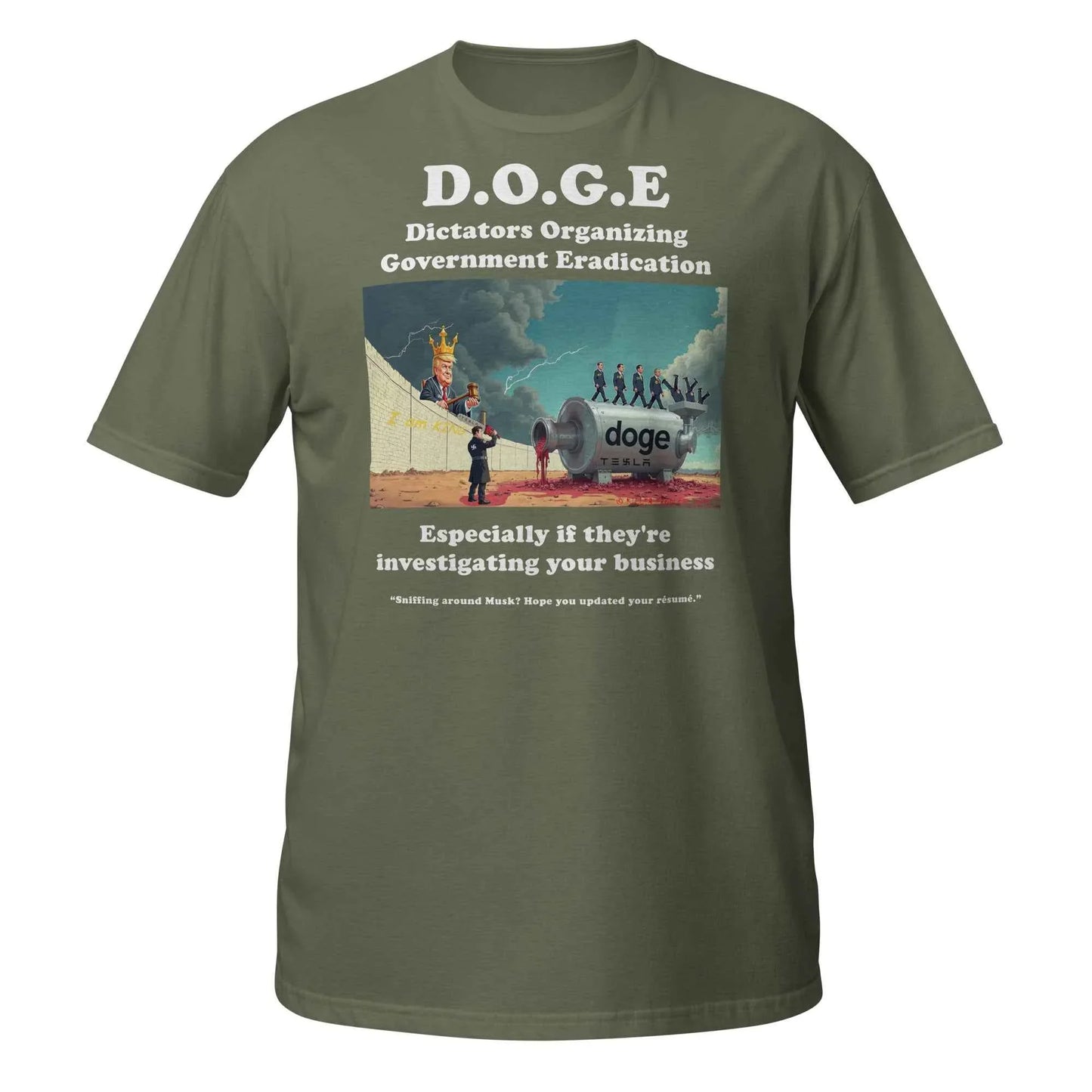 Dictators Organizing Government Eradication Unisex T-Shirt: Bold Political Statement - Killer Products