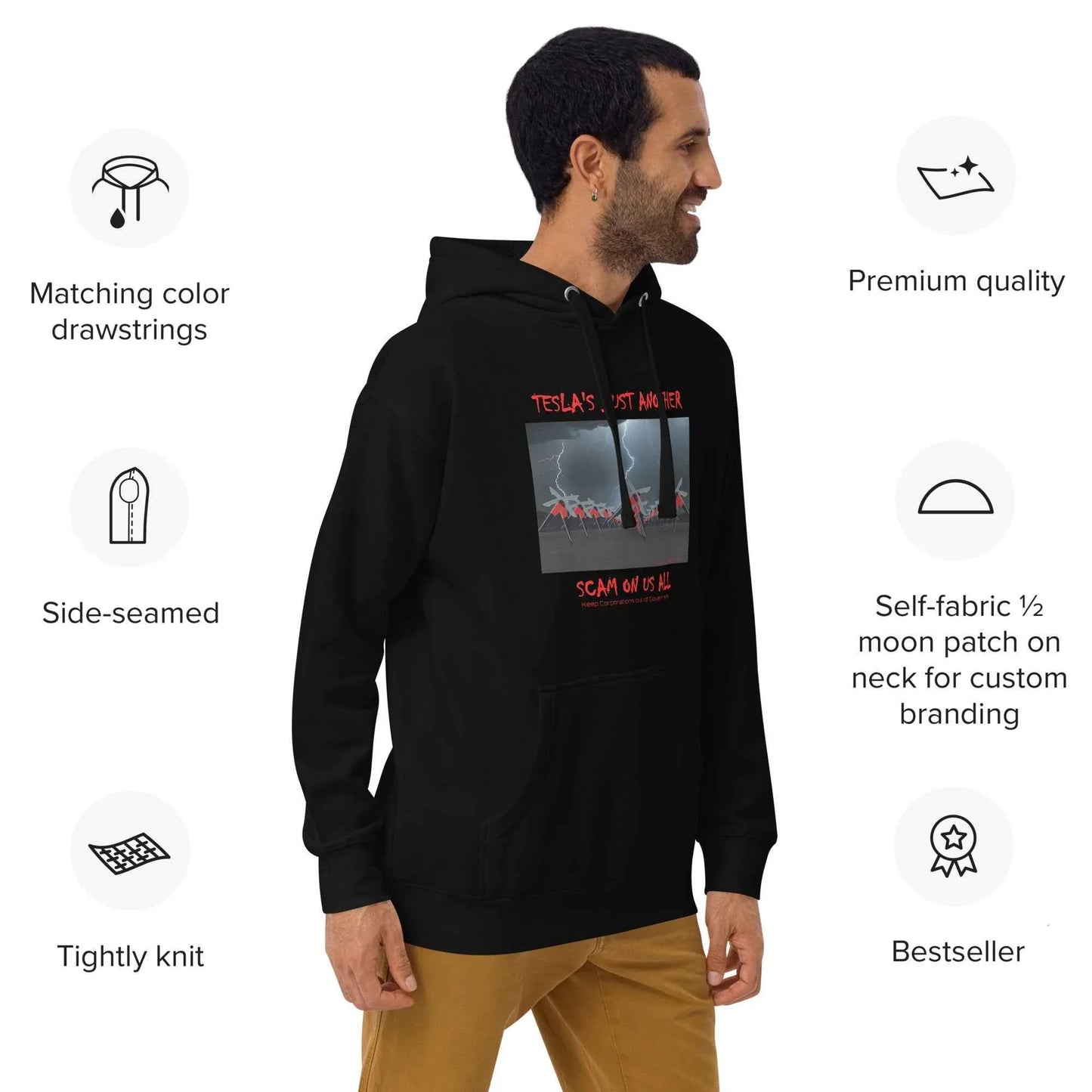 Tesla's Just Another Scam Cozy Unisex Hoodie Statement Wear - Killer Products