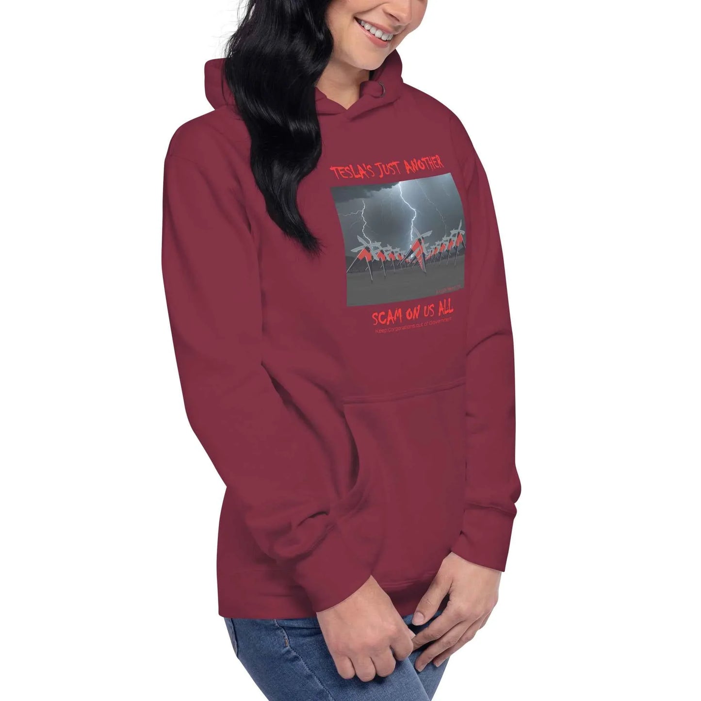 Tesla's Just Another Scam Cozy Unisex Hoodie Statement Wear - Killer Products