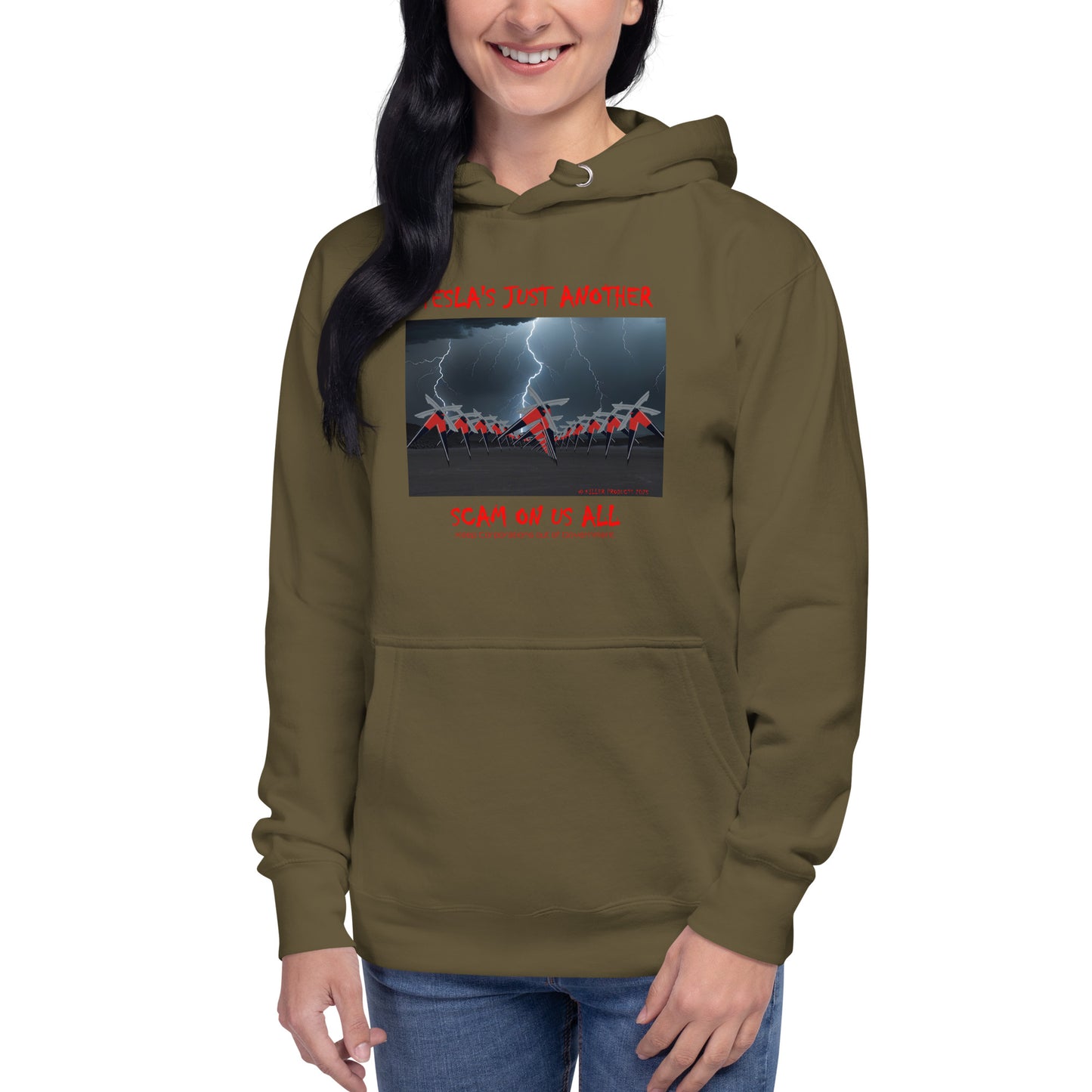 Tesla's Just Another Scam Cozy Unisex Hoodie Statement Wear - Killer Products