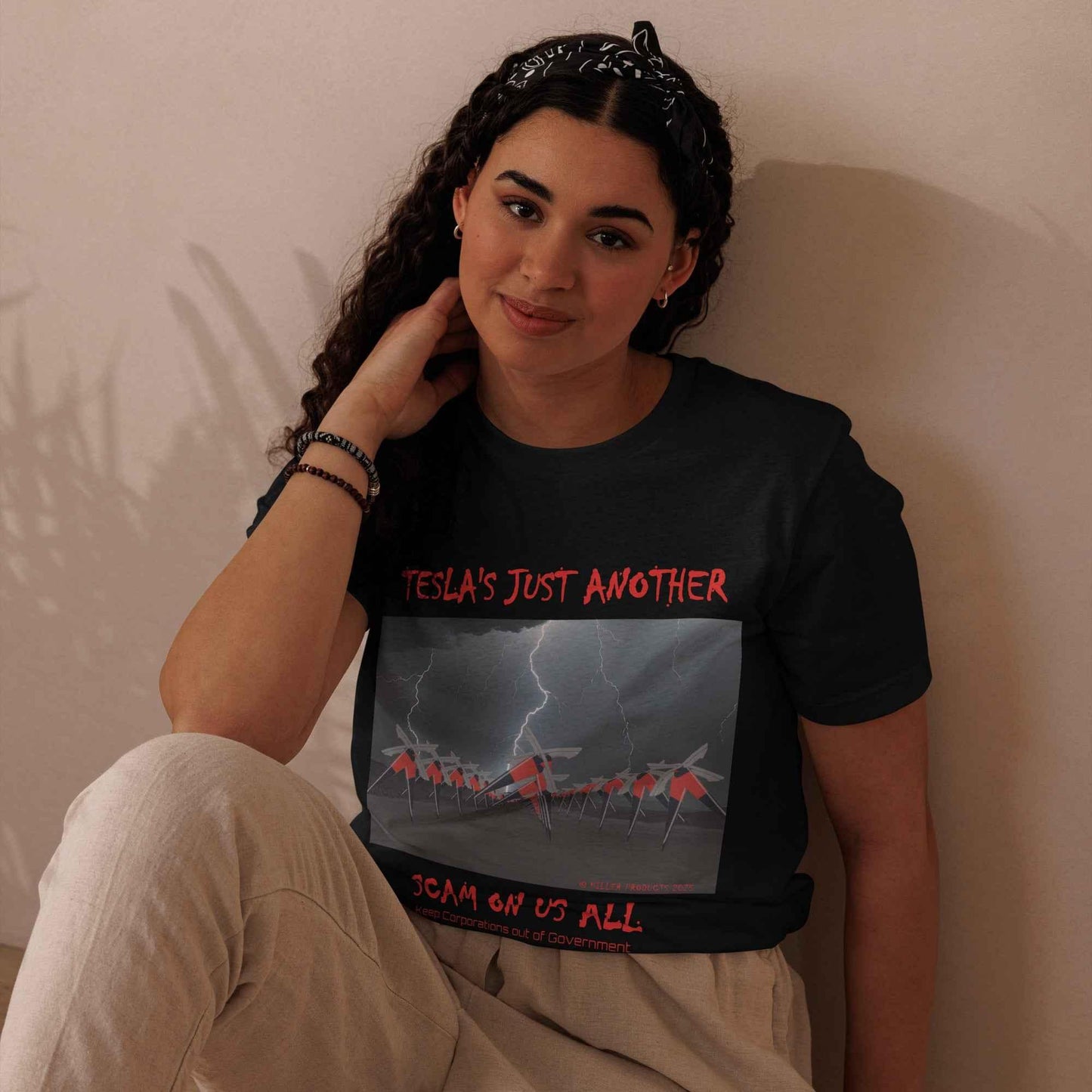 TESLA'S Just Another Scam Unisex T-Shirt: Eco-Friendly Statement Wear - Killer Products