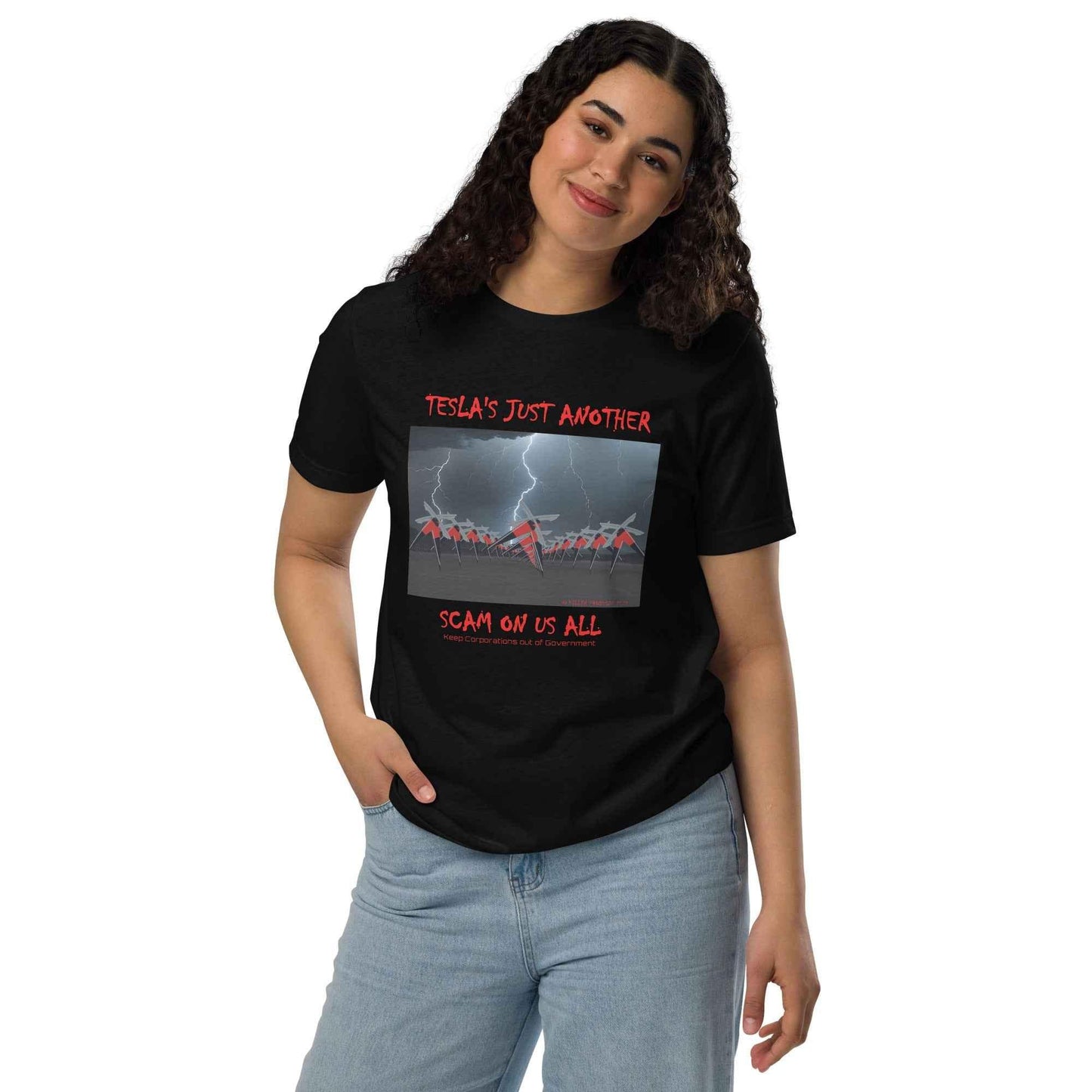 TESLA'S Just Another Scam Unisex T-Shirt: Eco-Friendly Statement Wear - Killer Products
