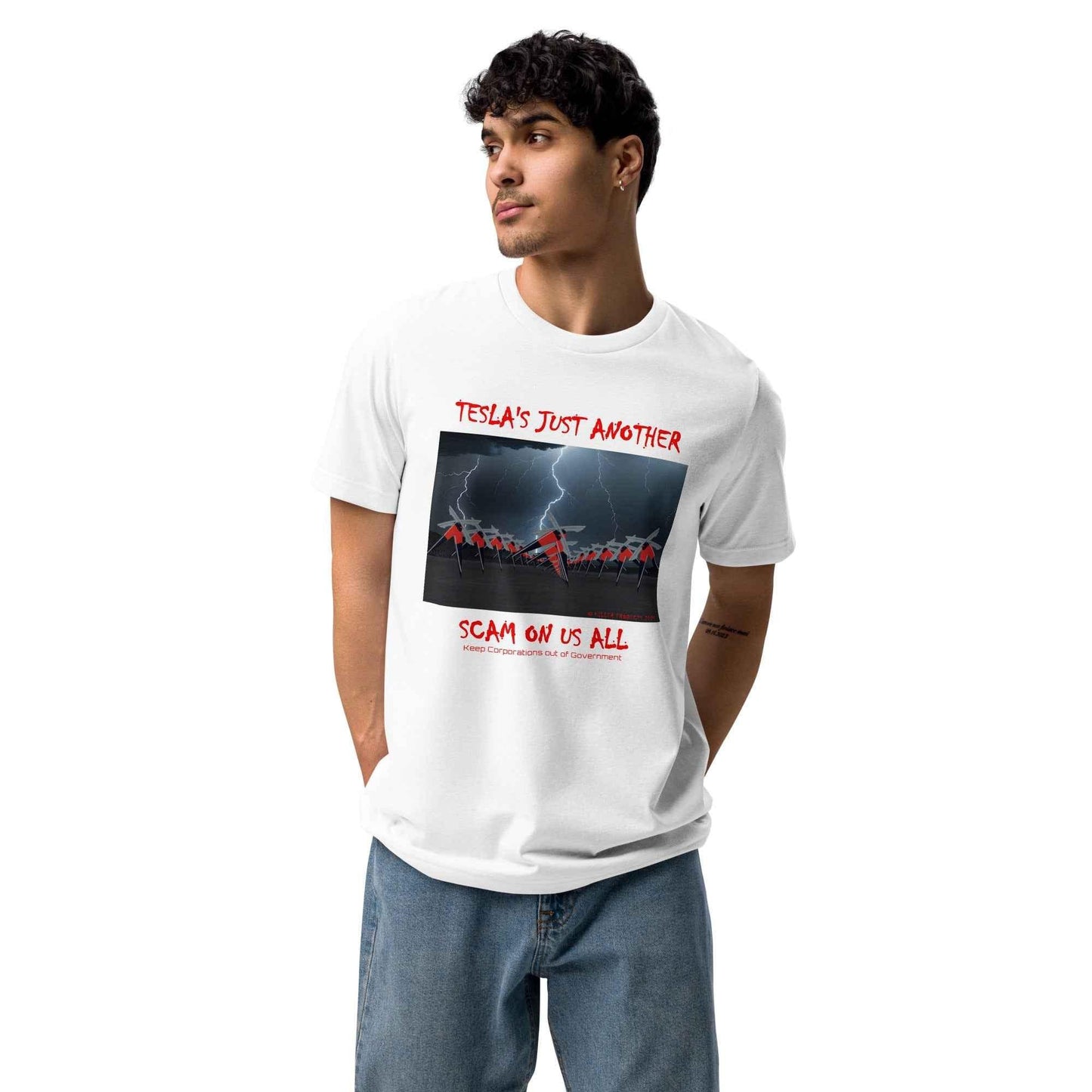 TESLA'S Just Another Scam Unisex T-Shirt: Eco-Friendly Statement Wear - Killer Products