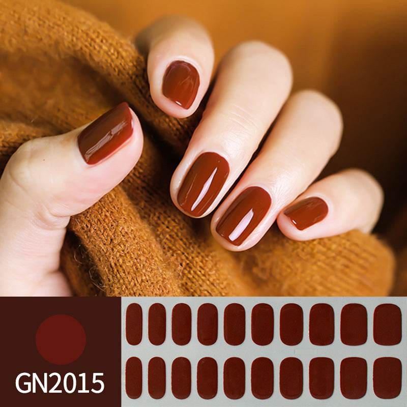 Finger Baking-Free Gel Nail Stickers with Simple Grid Design - Killer Products