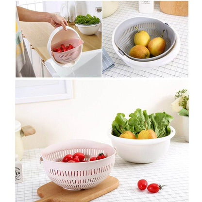 Portable Detachable Double-Layer Drain Basket for Fruit and Veggies - Killer Products