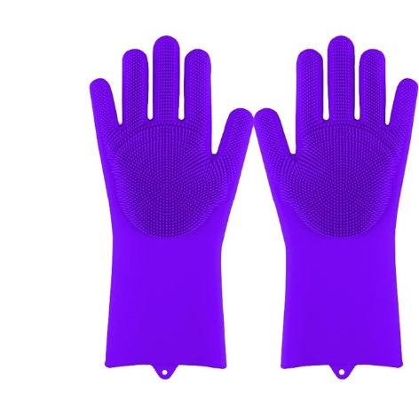 Silicone Heat-resistant Cleaning Brush Scrubbing Gloves for Kitchen Magic - Killer Products