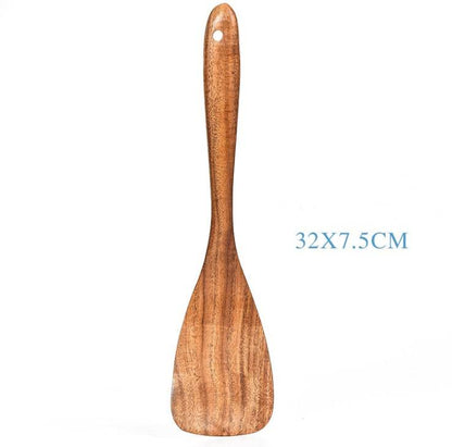 Teak Natural Wood Tableware: Versatile Kitchen Tool Sets Collection - Killer Products