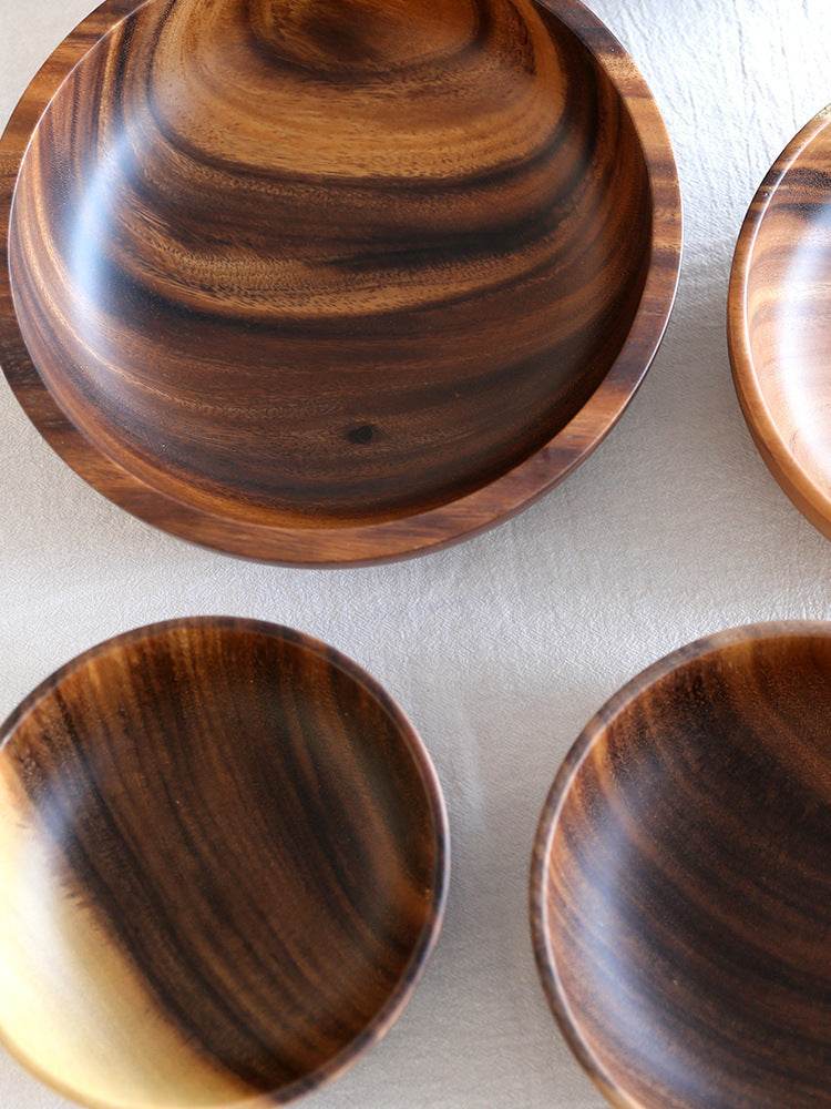 Natural Wooden Bowl: Elegant Kitchen & Restaurant Food Container - Killer Products