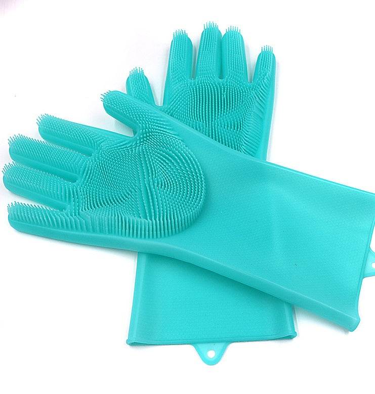 Silicone Heat-resistant Cleaning Brush Scrubbing Gloves for Kitchen Magic - Killer Products