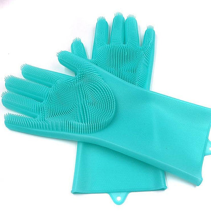 Silicone Heat-resistant Cleaning Brush Scrubbing Gloves for Kitchen Magic - Killer Products