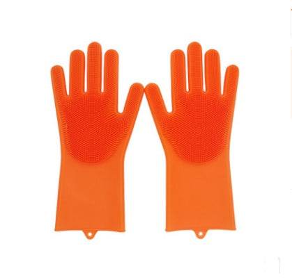Silicone Heat-resistant Cleaning Brush Scrubbing Gloves for Kitchen Magic - Killer Products