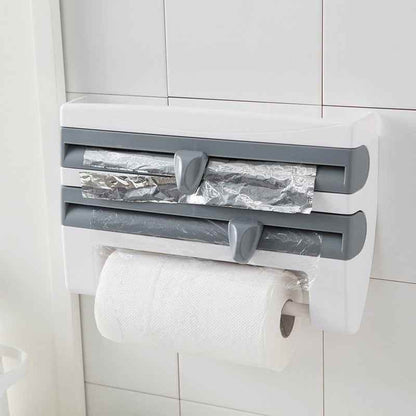 4-In-1 Kitchen Roll Holder Dispenser for Foil Film Wrap - Killer Products