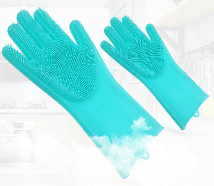 Silicone Heat-resistant Cleaning Brush Scrubbing Gloves for Kitchen Magic - Killer Products
