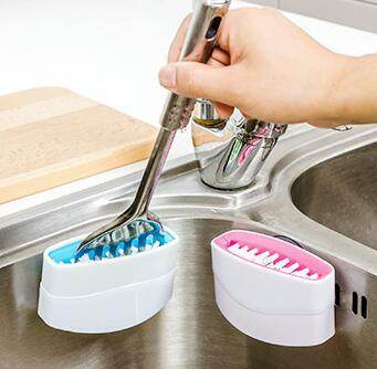 Creative Kitchen Knife Fork Chopsticks Cleaning Brush With Suction - Killer Products