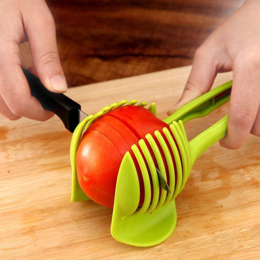 Effortless Slicing with Fruit & Veggie Cutting Holder Tool - Killer Products