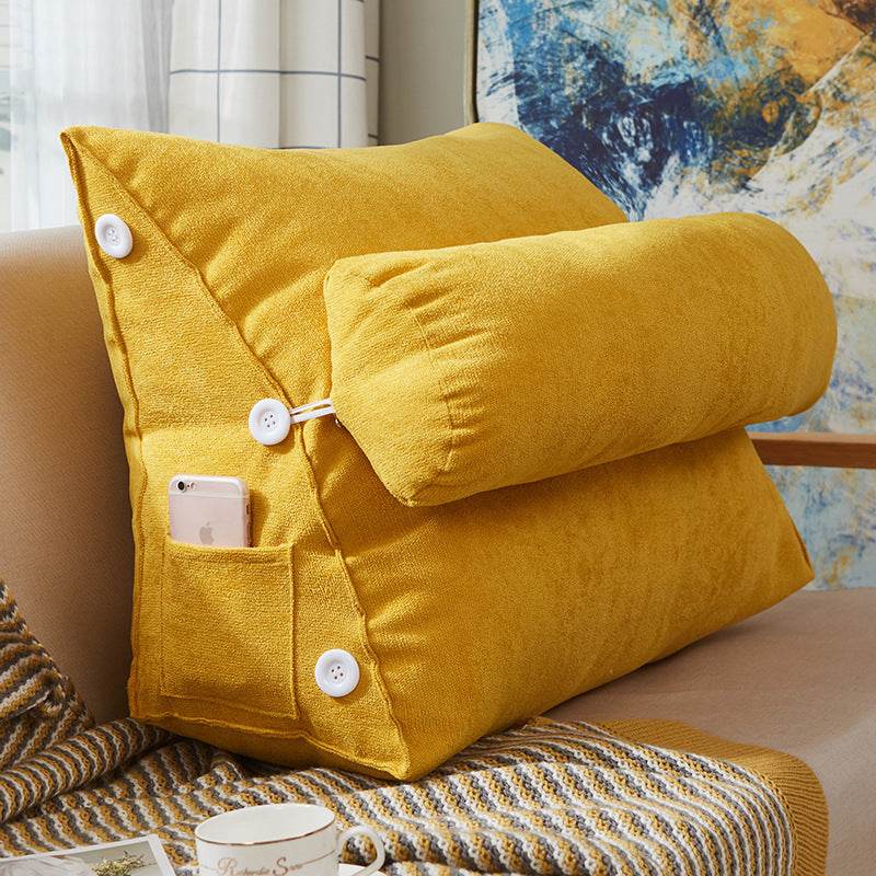 Comfort Velvet Wedge Bed Reading Pillow Large Backrest Cushion - Killer Products
