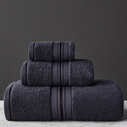 Luxury Pure Color Thick Cotton Bath Towel Set Collection - Killer Products
