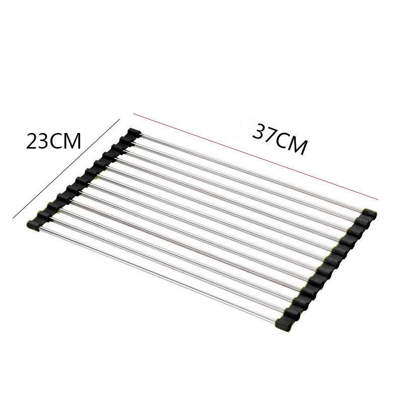 Sink Bowl Rack Stainless Steel Foldable Kitchen Dish Organizer - Killer Products