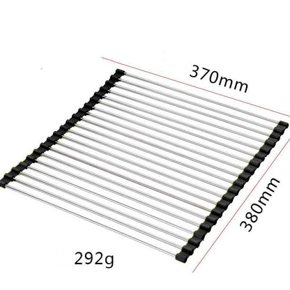 Sink Bowl Rack Stainless Steel Foldable Kitchen Dish Organizer - Killer Products