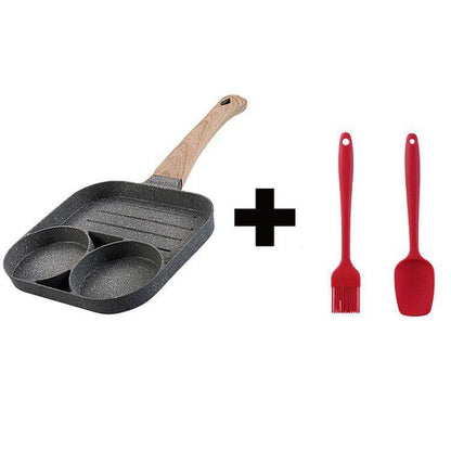 Versatile Non-Stick 4-Hole Pan for Breakfast & Burgers - Killer Products