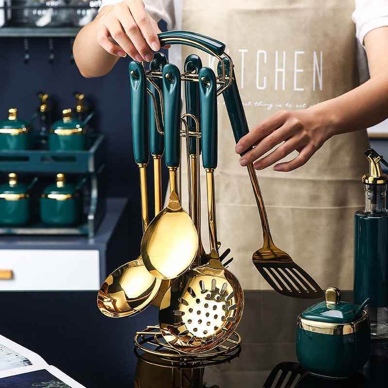 Premium 7 PCS Stainless Steel Silicone Kitchen Utensil Set - Killer Products