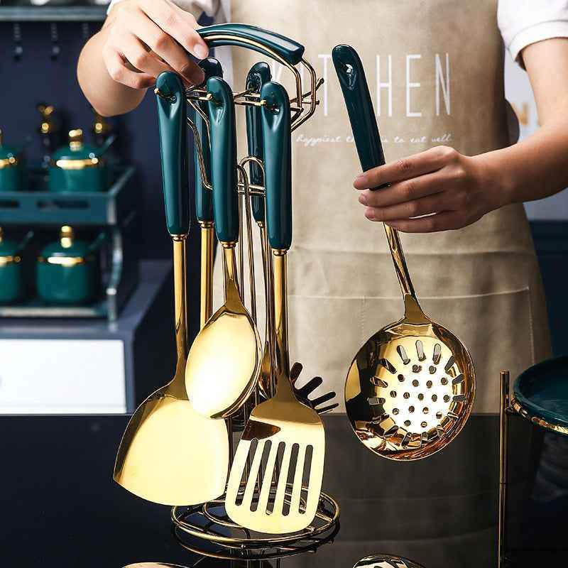 Premium 7 PCS Stainless Steel Silicone Kitchen Utensil Set - Killer Products