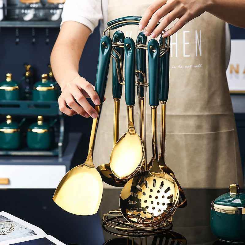 Premium 7 PCS Stainless Steel Silicone Kitchen Utensil Set - Killer Products