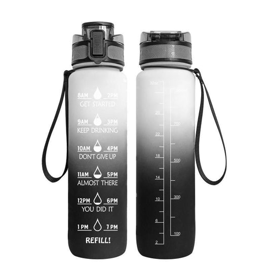 Transparent Flask Water Bottle 1000ml Kawaii BPA-Free Sports Infuser - Killer Products