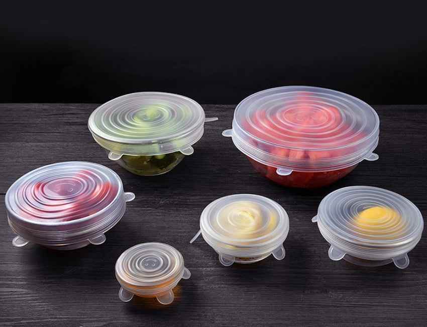 Versatile 6-Piece Stretch Siliconecover Set for Food Preservation - Killer Products