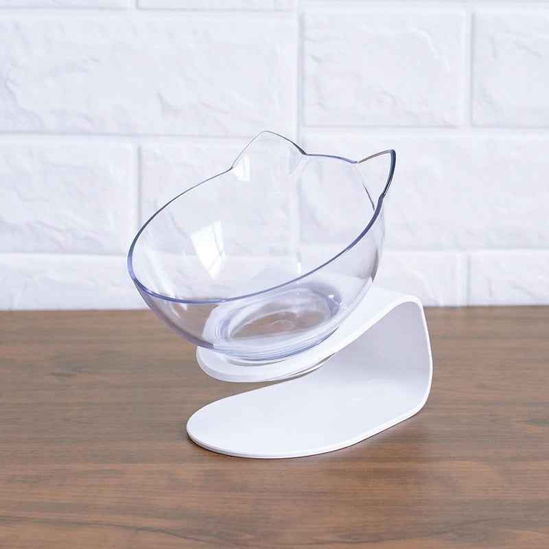 Cat Double Bowl: Protects Cervical Vertebra, Elevates Feeding Comfort - Killer Products