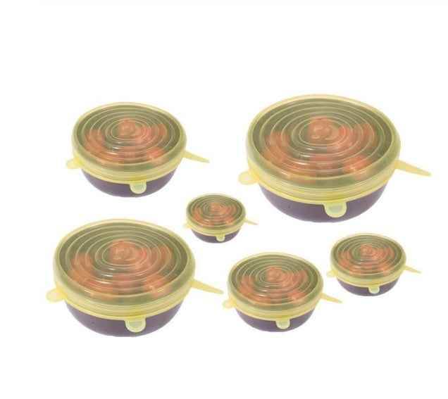 Versatile 6-Piece Stretch Siliconecover Set for Food Preservation - Killer Products