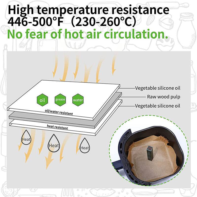 Non-Stick Air Fryer Paper Liners: Oil Resistant Baking Magic - Killer Products