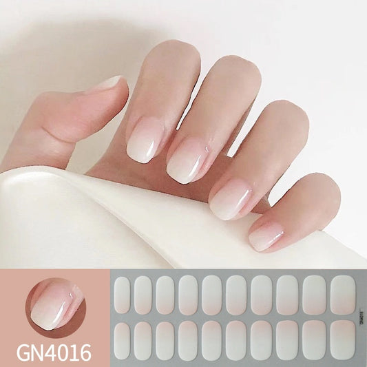 Finger Baking-Free Gel Nail Stickers with Simple Grid Design - Killer Products