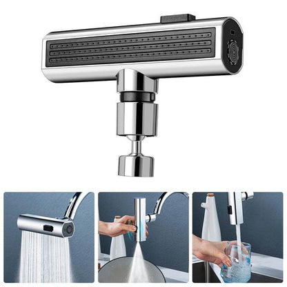 Splash-Proof Universal Rotating Kitchen Faucet Waterfall Nozzle Extension - Killer Products
