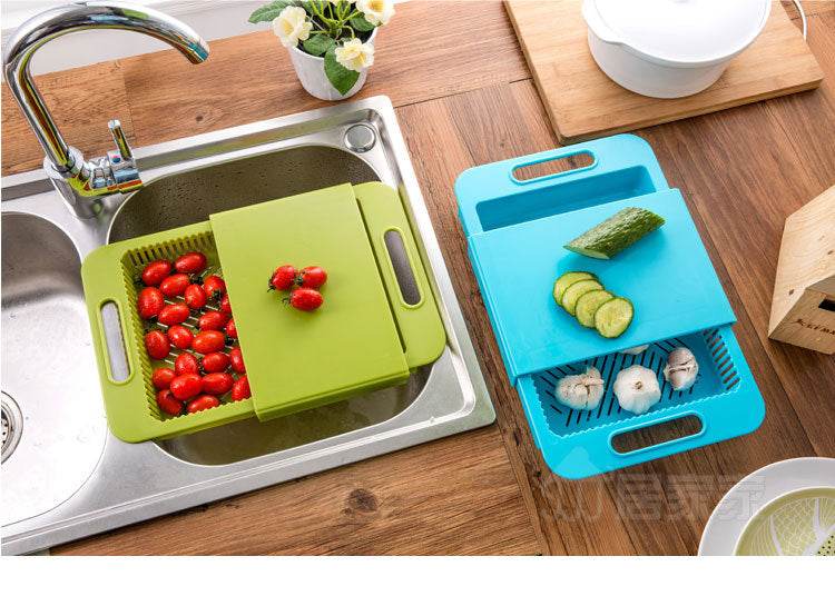 Multifunction Kitchen Chopping Blocks with Drain Basket Board - Killer Products