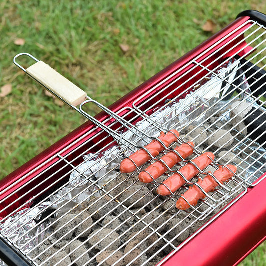 Ultimate Outdoor Grilling Accessories: Wooden Handle Barbecue Clip Set - Killer Products