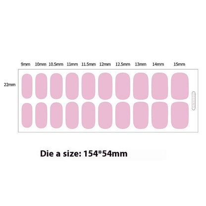 Finger Baking-Free Gel Nail Stickers with Simple Grid Design - Killer Products