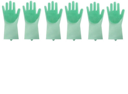 Silicone Heat-resistant Cleaning Brush Scrubbing Gloves for Kitchen Magic - Killer Products