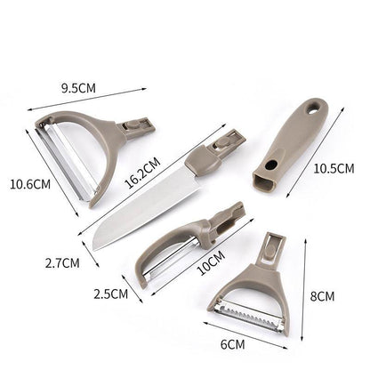 Stainless Steel Cutter Set: Wheat Straw Board & Peeler Combo - Killer Products