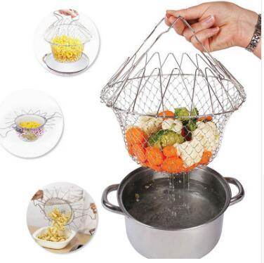 Stainless Steel Multi-function Foldable Deep Fry Cooking Basket - Killer Products