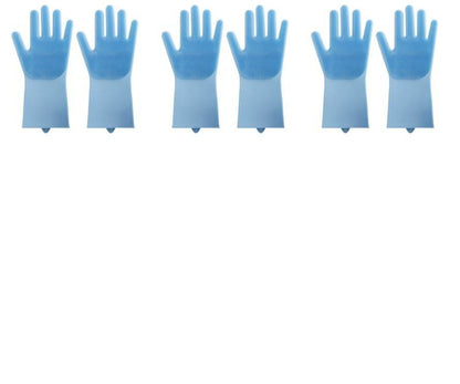 Silicone Heat-resistant Cleaning Brush Scrubbing Gloves for Kitchen Magic - Killer Products