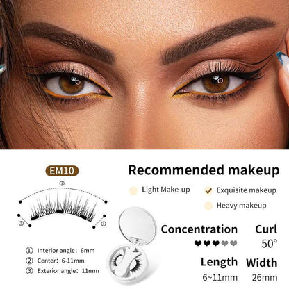 Magnetic False Eyelashes Kit: Glue-Free, Natural Look & Applicator - Killer Products