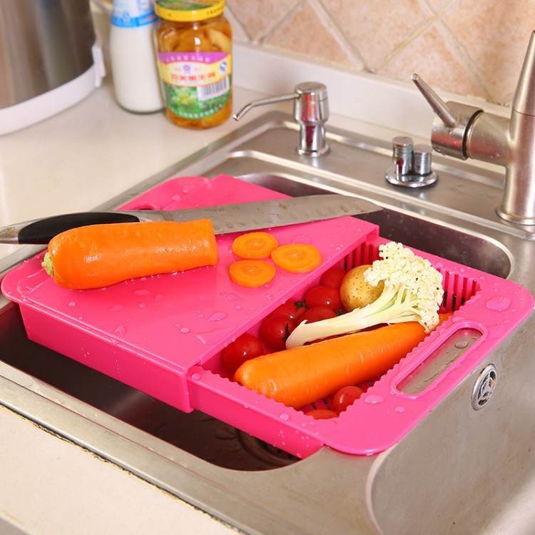 Multifunction Kitchen Chopping Blocks with Drain Basket Board - Killer Products