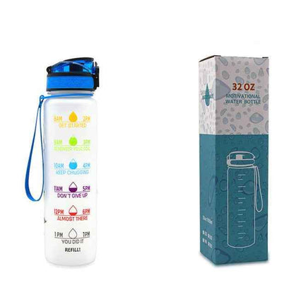 1L Tritan Time Marker Water Bottle - Leakproof Sports Fitness - Killer Products